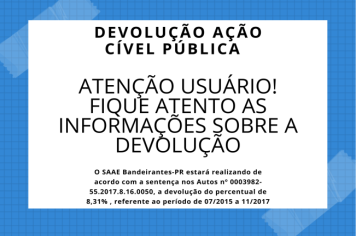 Devolução Ação Cível Pública